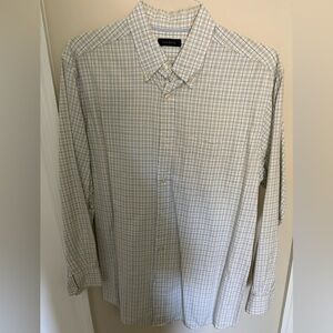 Green and blue plaid dress shirt